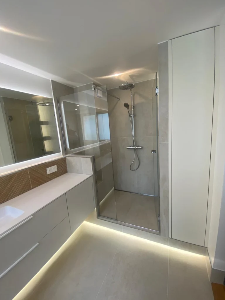 Pose douche à l'italienne